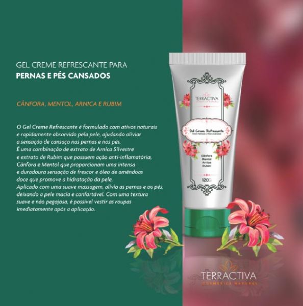 Terractiva - Gel creme refrescante para pernas e pés 120g