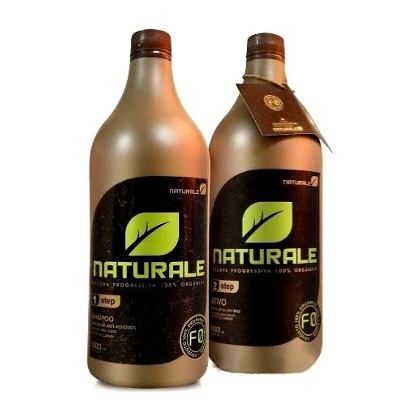 KIT Escova Progressiva ORGÂNICA SEM fORMOL -AFRO 100% Liso Naturale 1000ml